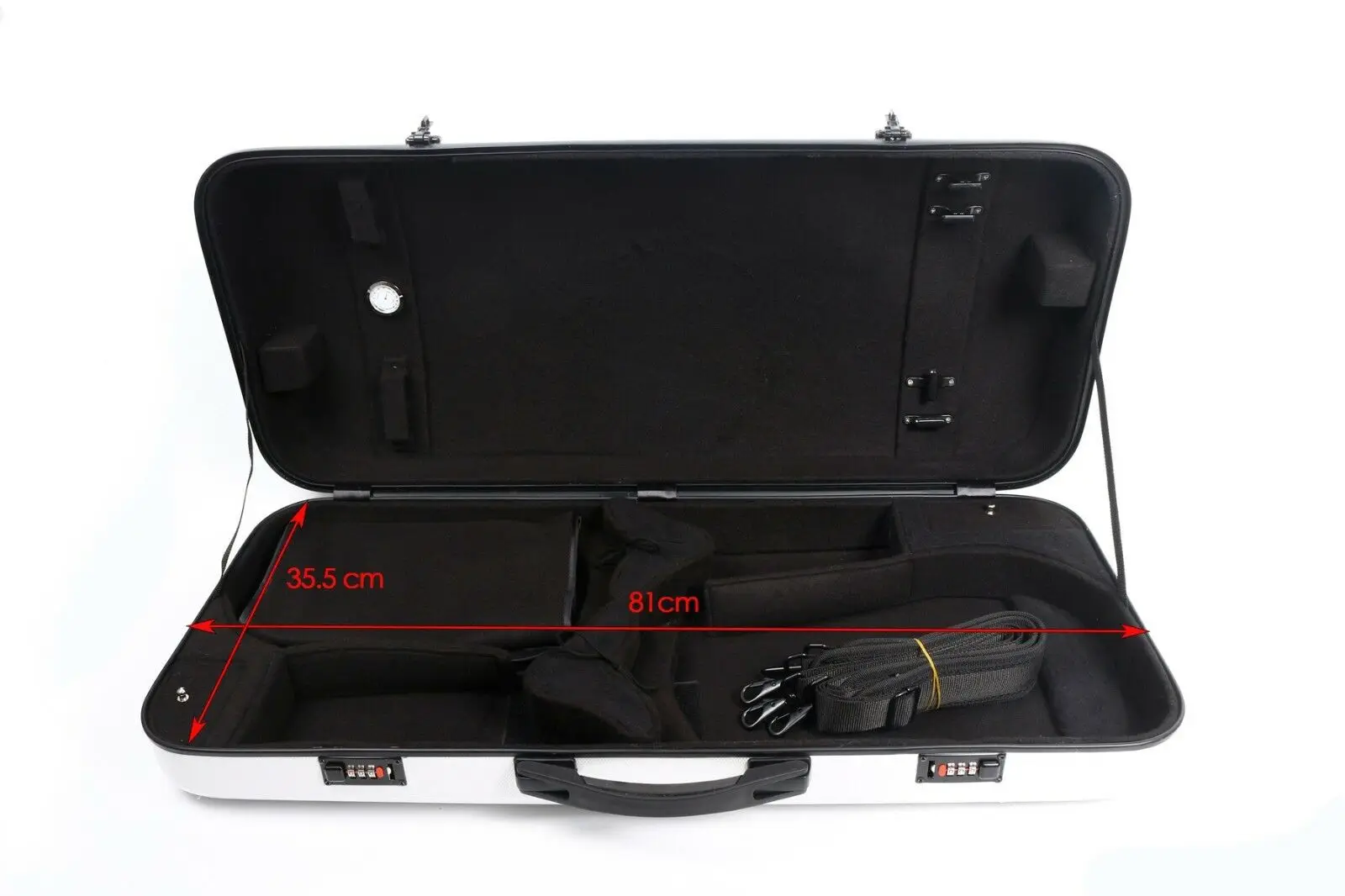 Violin/Viola Case Mixed Carbon Fiber Adjustable Size Double Violin case Black Violin parts US