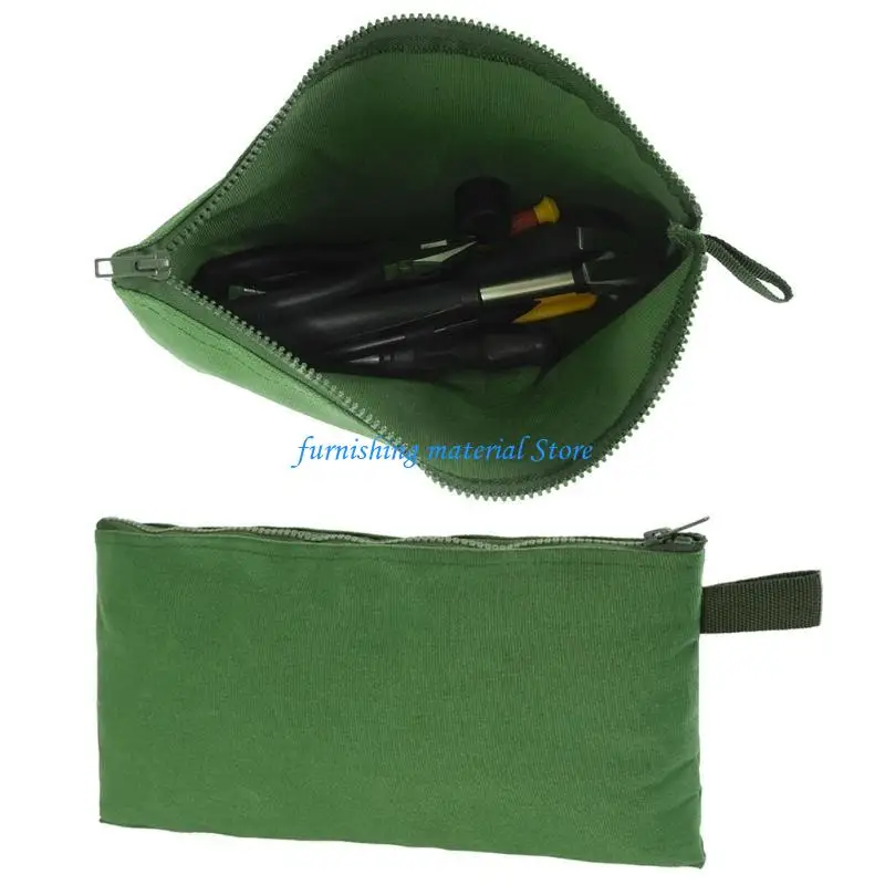 Y5GD 2pcs Durable Canvas Tool Bag Portable Organizers Multipurpose Zipper Tote Bag Carry Case for Professionals and DIYers