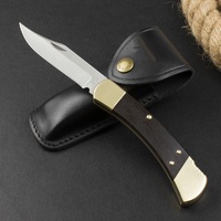 Classic version 110  pocket folding knife single action brass wood handle hunting xmas gift tactical EDC Survival tool knives