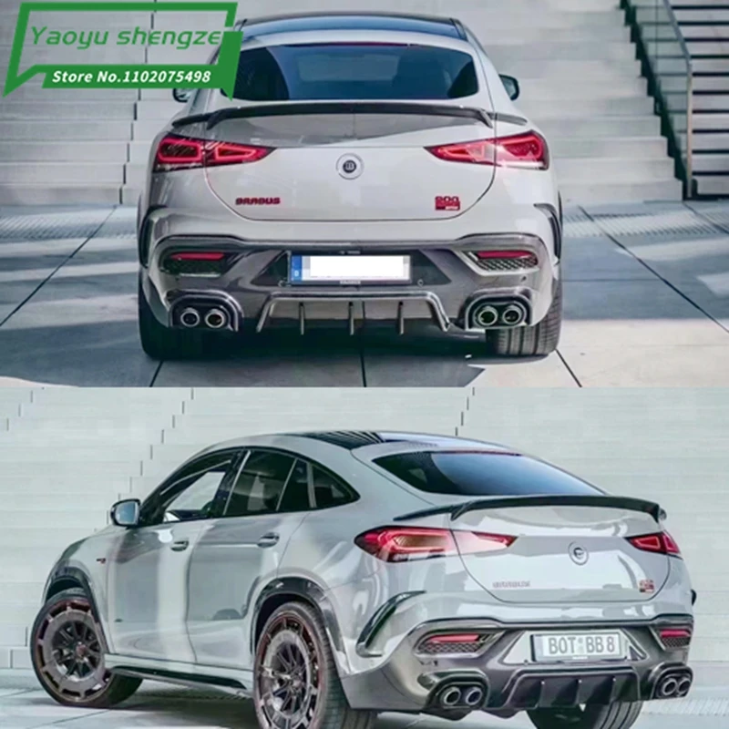 for Mercedes-Benz GLE class GLE Coupe C167 W167 GLE350 450 GLE53  GLE63 rear carbon fiber tail modification 2021+