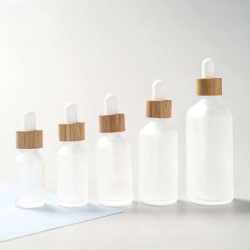 Original Bamboo Wood Spot 5ml10ml30ml50ml Aromatherapy Oil Bottle Portable Essence Dispensing Glass Bottle