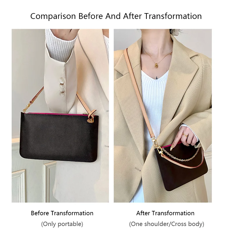 Bag Shoulder Strap For Lv Neverfull Bag Leather Bag Strap Extension Chain Underarm Bag Belt Crossbody Replacement Accessories