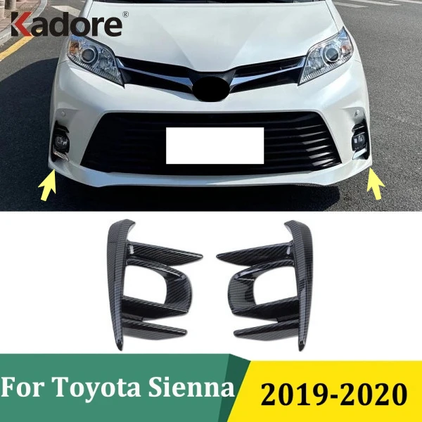 

Для Toyota Sienna 2019 2020 ABS хромированная передняя противотуманная фара, крышка противотуманных фар, накладка на рамку, наклейка, аксессуары для стайлинга автомобилей