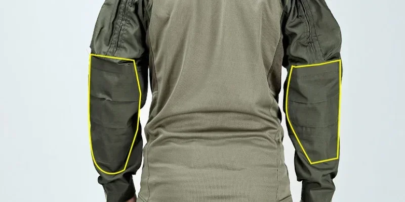 Outdoor Taktische Wander-T-Shirts für Herren, Kampf-Militär-Armee-CP-Tarnung, langärmelig, Jagd- und Klettershirt, Baumwolle, Sportkleidung – Detail 6