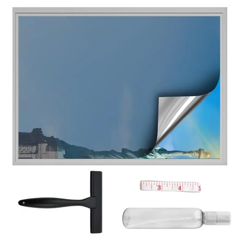 40 x 500 feste, haftende Fensterfolie, verhindert 85% Hitze und 99% Sonnenlicht mit Temperaturkontrolle für Privatsphäre – Detail 2