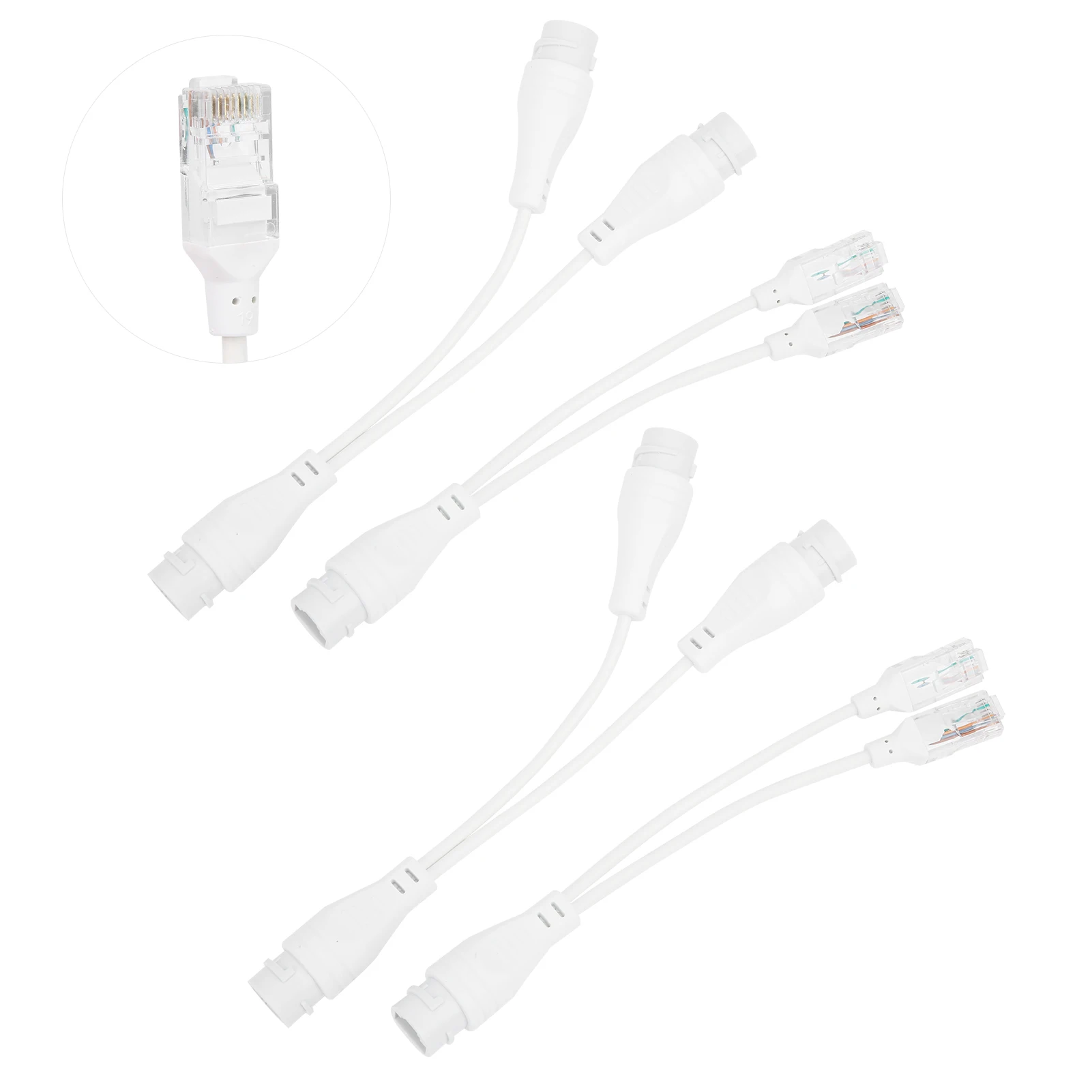 2 Set POE Splitter Separator Adapter 1 to 2 Rainproof Injector Cable For CCTV Video Surveillance Equipment view 4