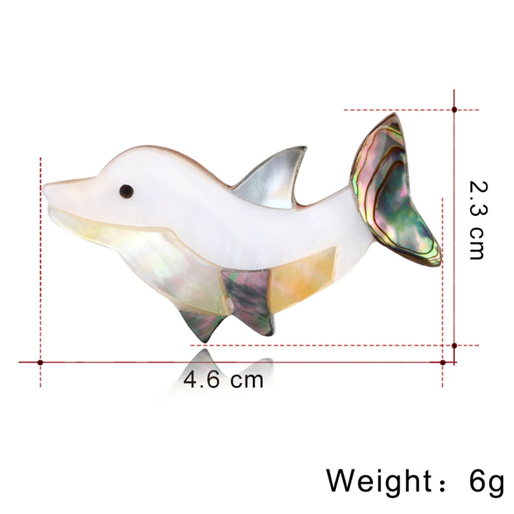 

Shell Dolphin Corsage Cute Animal Brooch Wedding Pin Breastpin Badges Shaped Suit Accessory Decorative Ladies Jewelry
