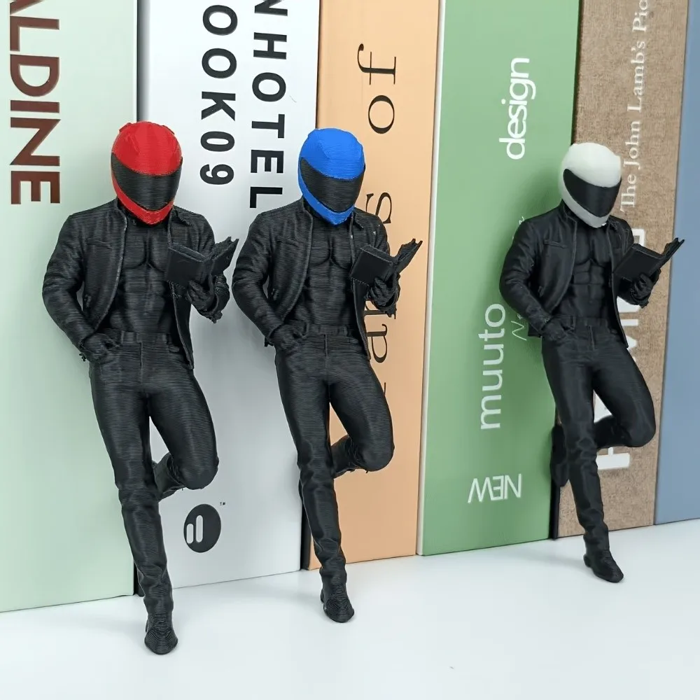 Cool Biker Motorcycle Rider Bookends 3D Printed Decoration Motorcycle Rider Bookmarks Funny Racing Driver Bookmarks