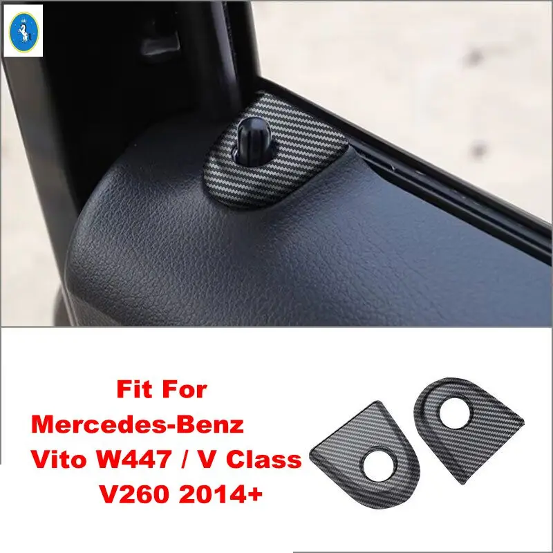 Chrome Matte Door Lock Pin Decoration Cover Trim 2PCS Fit For Mercedes-Benz Vito W447 2014 - 2021 Interior Refit Kit Accessories