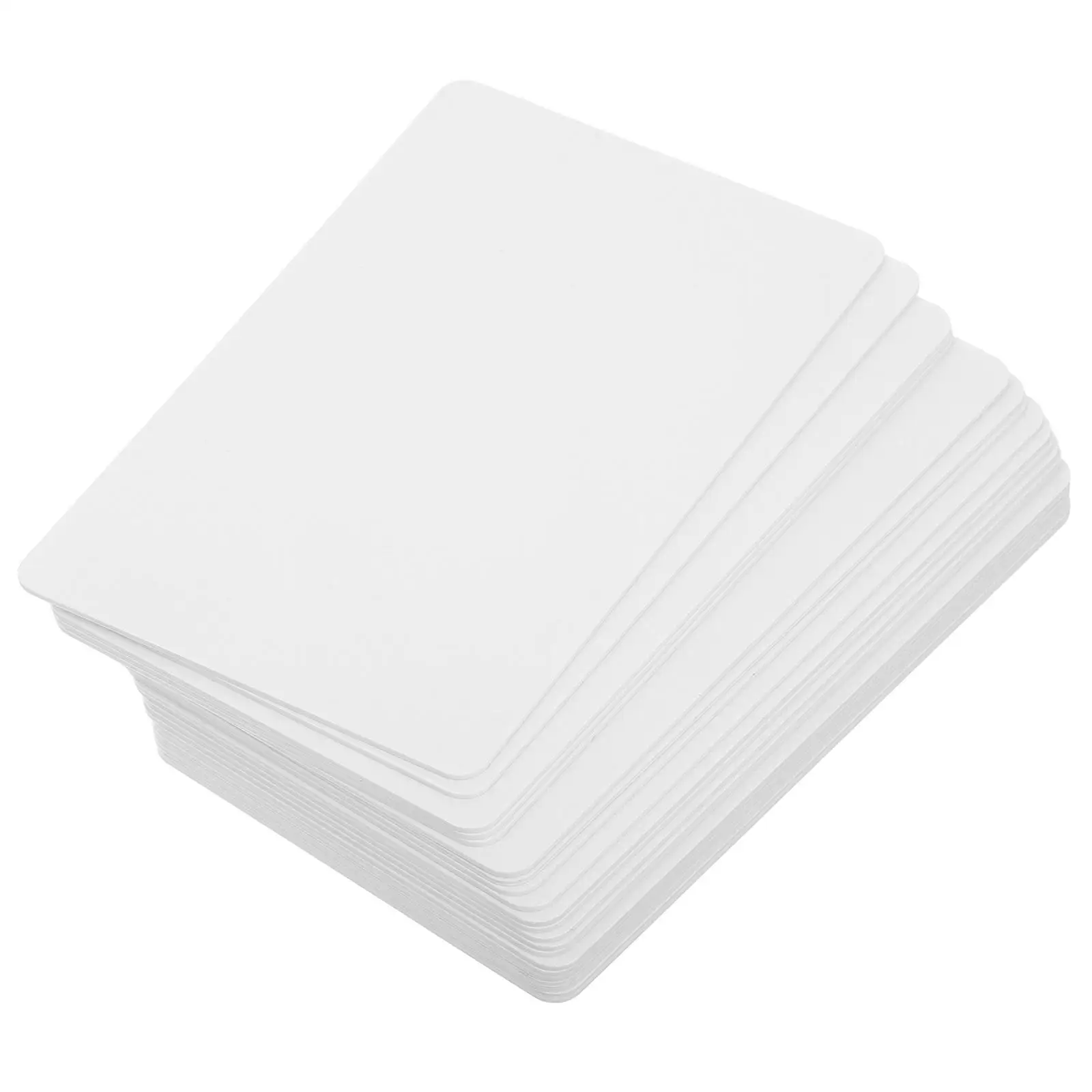 Printable White PVC Cards 85x54mm Double Sided Blank Card for Business Id Badge Plastic Coating Waterproof Student Employee