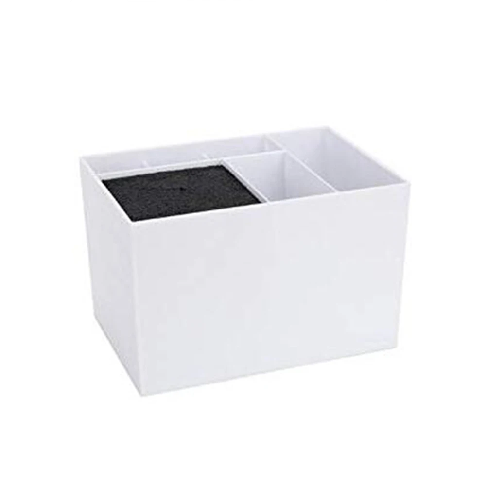 

1 шт., чехол для хранения принадлежностей для парикмахерской, 6 отделений, зажимы для ножниц, держатель для щеток, подставка, моющаяся, длительный срок службы, белый