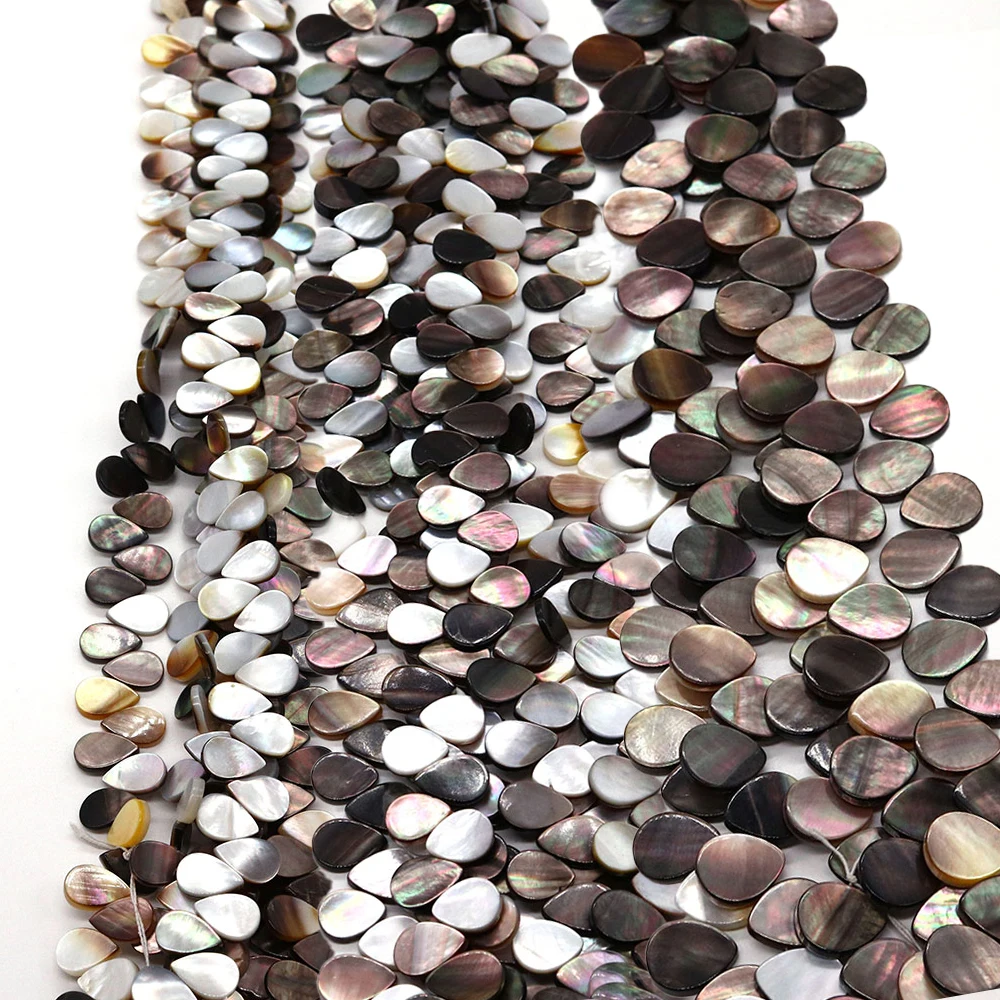 

Water Drop Black Shell Bead High Quality Natural Mother of Pearl Shell Beads for Jewelry Making DIY Necklace Bracelet Charm Gift
