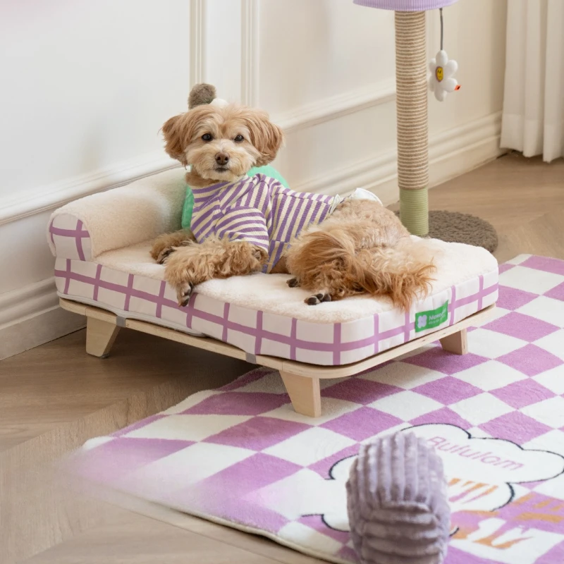 Cat Bed Winter Warm Cozy Sofa Style Pet Nest Soft Detachable Cushion Small Dog Kennel Comfortable Sleeping Nest for Kitten Puppy