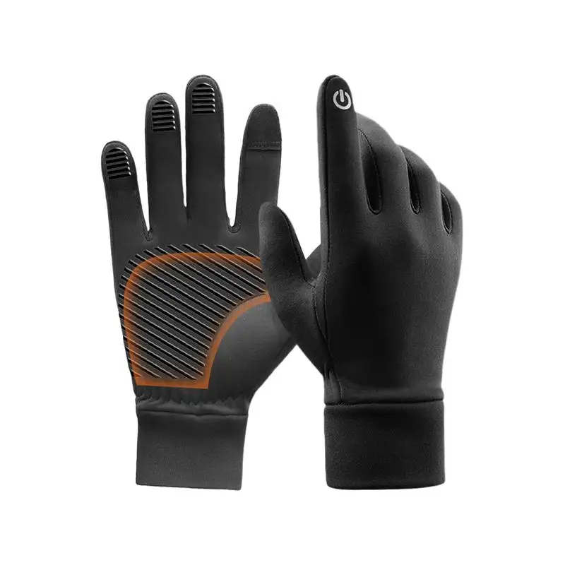 

Autumn Winter Outdoor Motorcycle Bike Cycling Gloves Gym Fitness Sports Running Warm Touch Screen Nonslip Gloves Men Black