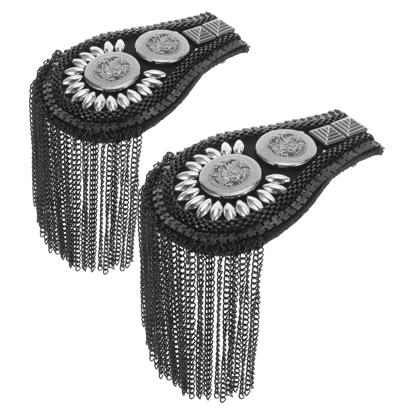 

2Pcs Tassel Shoulder Epaulettes Classic Decorative Shoulder Embellishments for Jackets Costumes Party Fashion