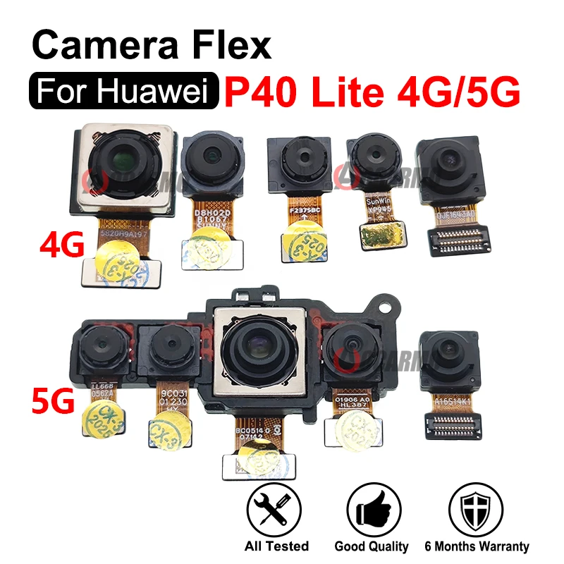

Для Huawei P40 Lite 4G 5G задняя основная камера передняя и широкая камера макро глубины гибкий кабель запасные части
