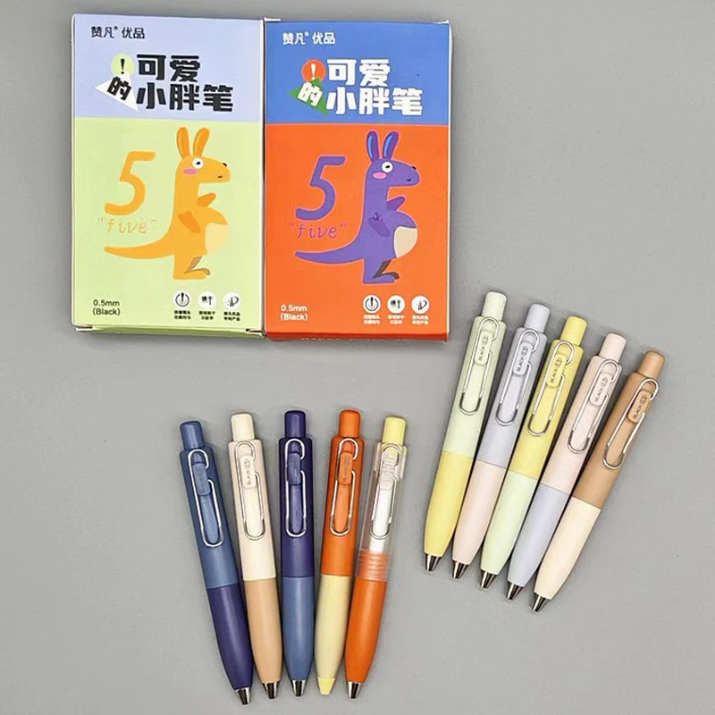 5 Teile/satz Tragbare Mini 0,5mm Kern Kurze Tasche Stift Neutral Stift Nette Carbon Stift Langlebig Kugel Spitze Stift Studenten schule Liefert – Detail 10