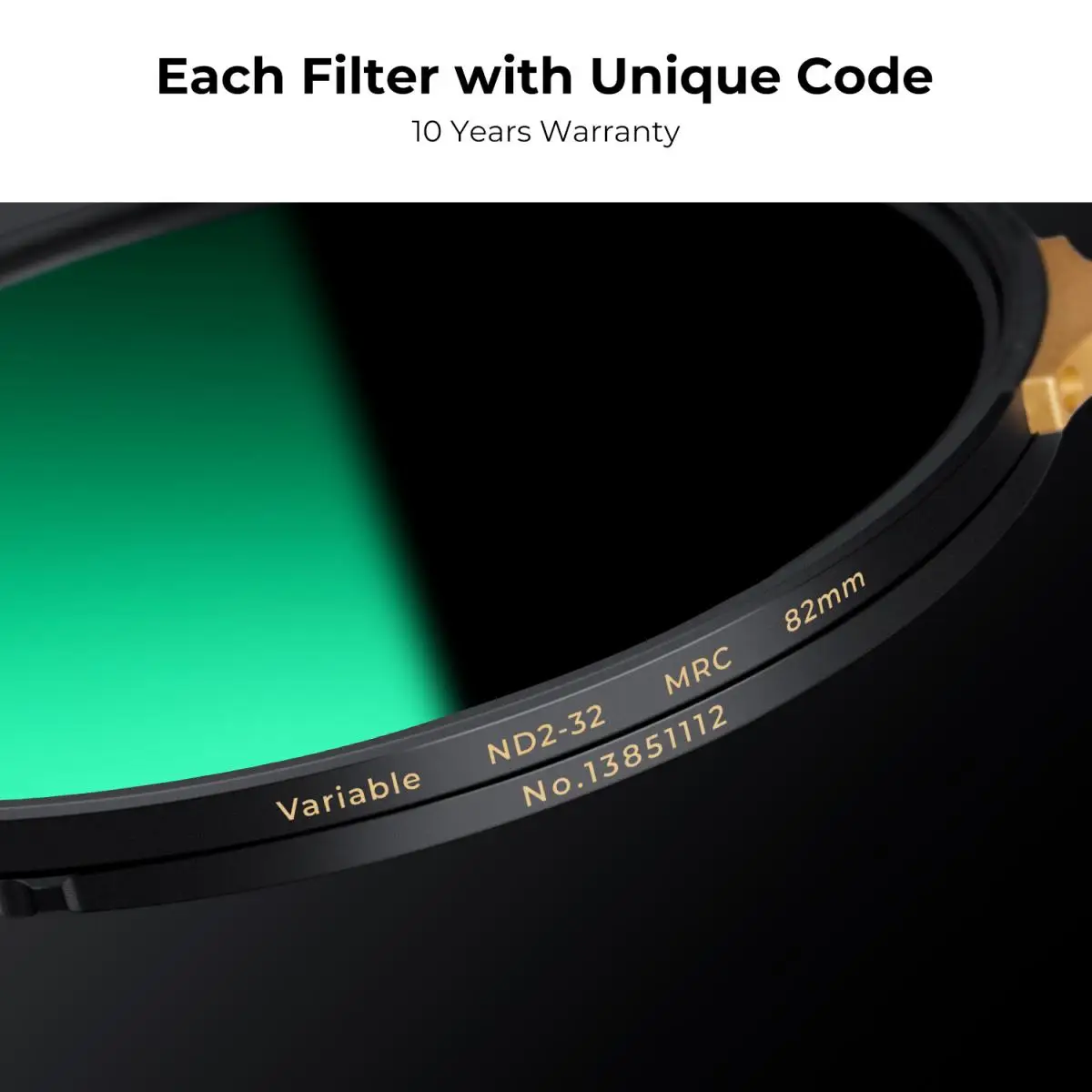 K&F Concept 67mm Brass Frame Variable ND Filter ND2 ND32 77mm 72mm 82mm Neutral Density Green Coating Filter NANO-X Pro Series