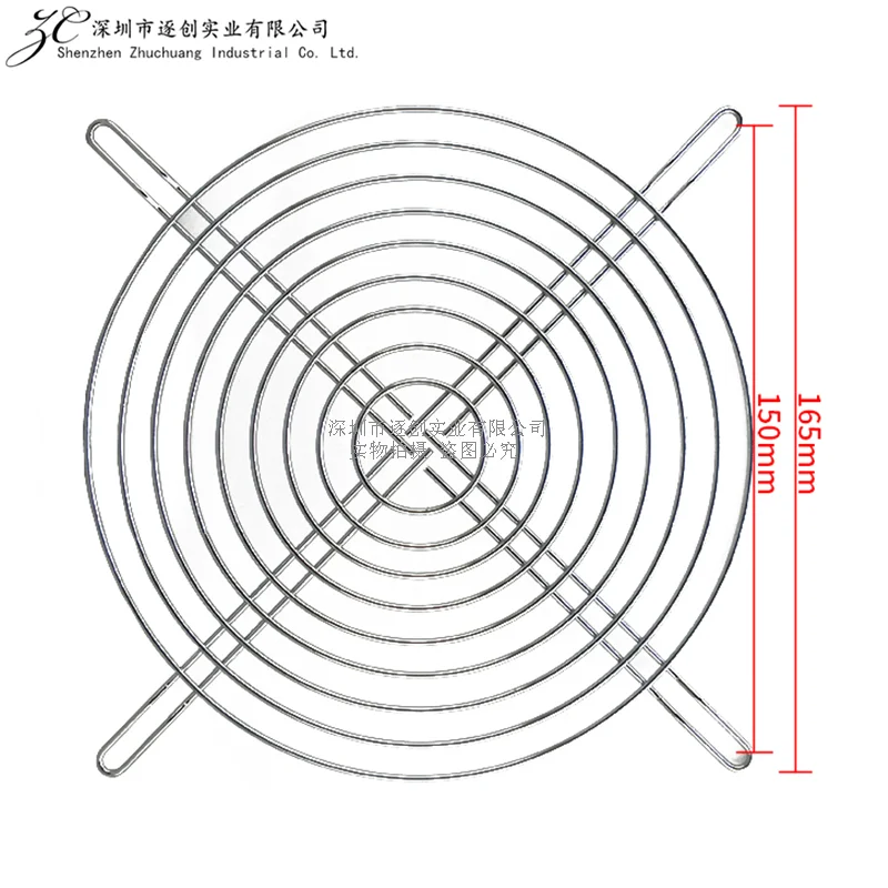 冷却ファン304ステンレス鋼メッシュカバー、180x180mm、18060ファン保護、鉄メッシュ、18cm