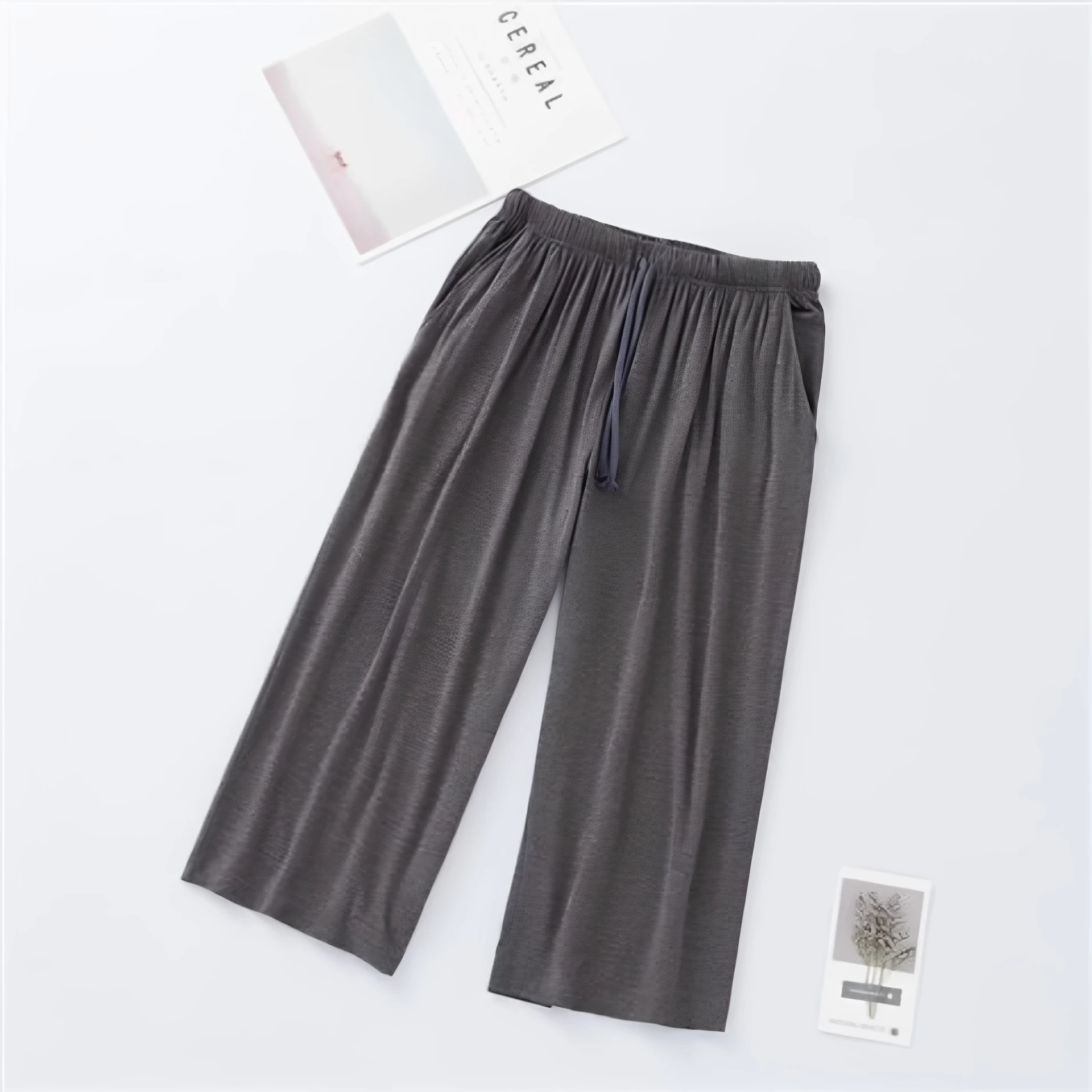 Dark grey men's capri pants