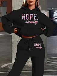 Womans Tracksuit Two Piece Set Hooded Sweatshirts+Sweatpants Suit Lady Casual Jogging Pullovers Fashion Sports Outfits Clothing