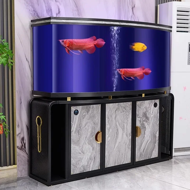 TT   New living room fish tank large 1.5-meter dragon fish tank bottom filter water-free acrylic fish tank
