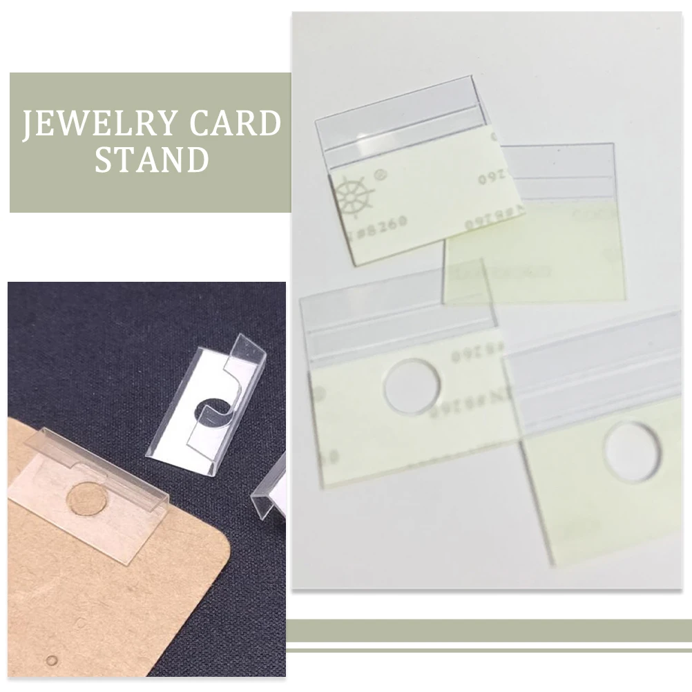 

100 Pcs Hanging Cards Earring Display Jewelry Card Holder Plastic Jewelry Card Holder Sign Holes for Gifts Packaging