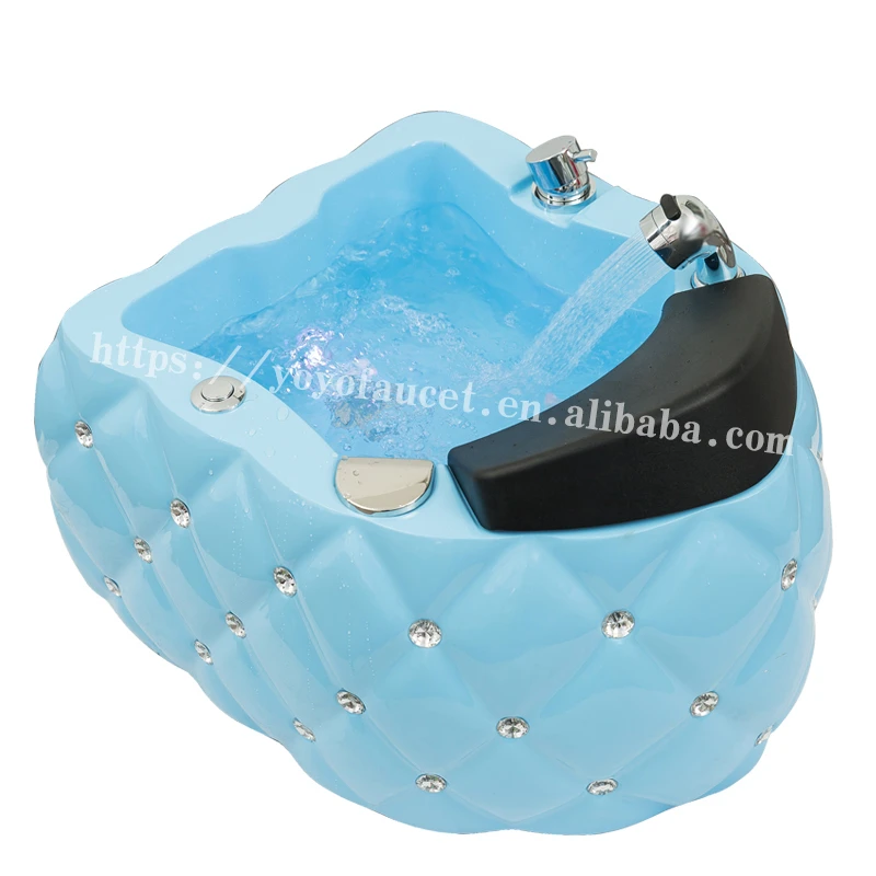 

Elegant Beauty Salon Furniture Spa Salon Decoration Pedicure Bowl With Foot Rest