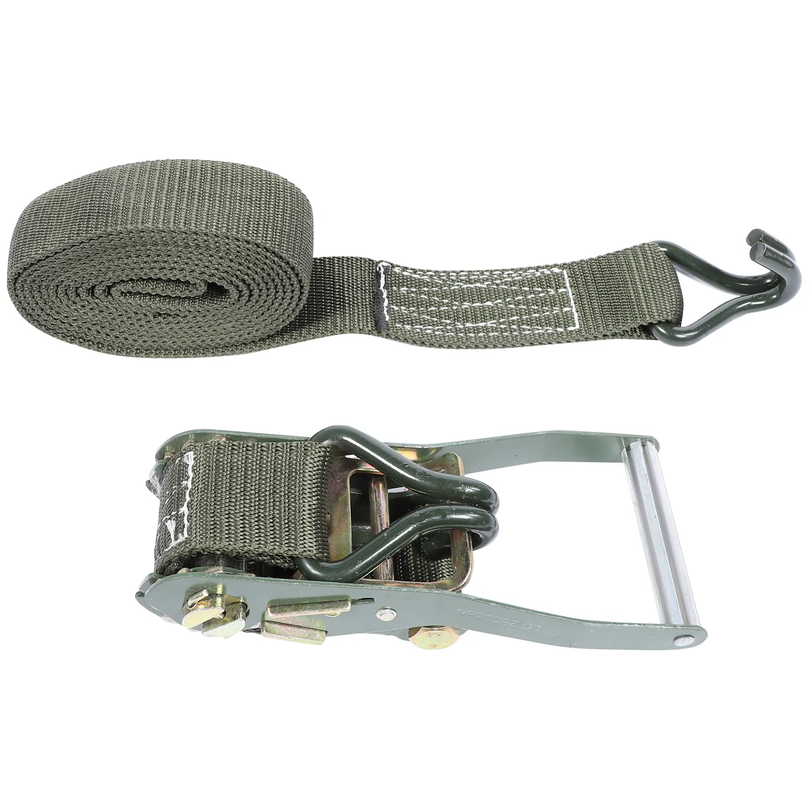 1Set Military Green Ratchet Cargo Strap Tie Down for Truck Motorcycle Heavy Duty Secure Binding Belt Ratchet Cargo Strap