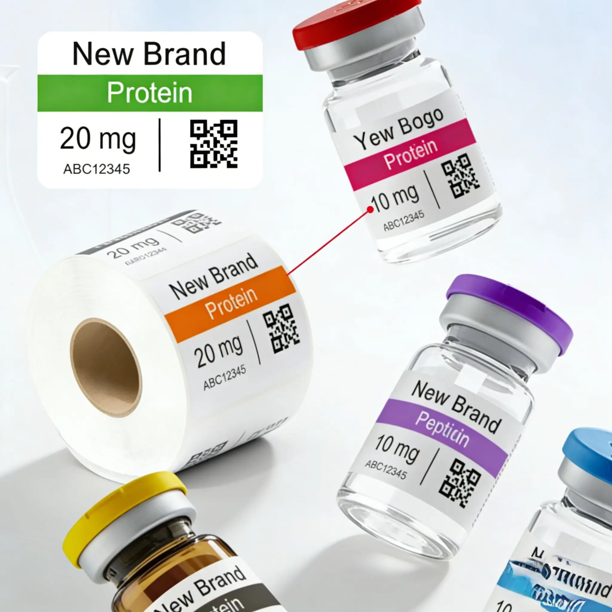 Custom Versatile Vinyl Stickers 3ml 5ml 10ml for Dietary Supplement & Nutrition Product Packaging - Detail 1