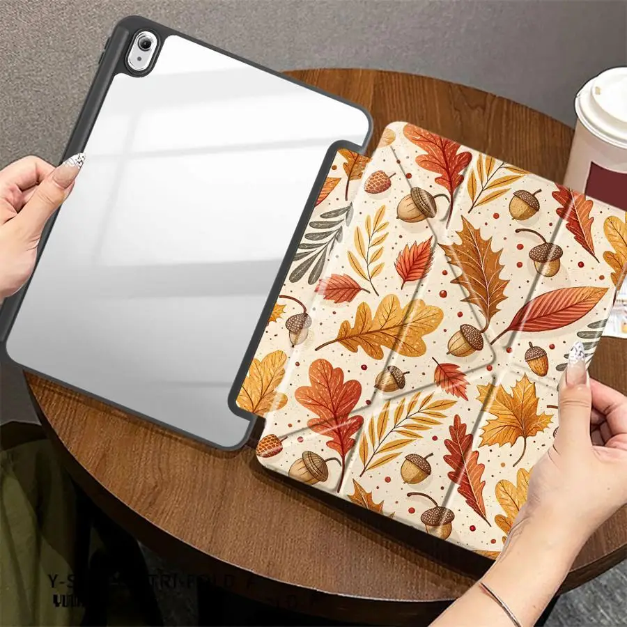 Hedgehog Pumpkin Fall With Pen Slot Cover Tablet Case For Samsung For Galaxy Tab S9+ S7 FE S8 S10 A11 Plus S9 FE S10+ S6 Lite