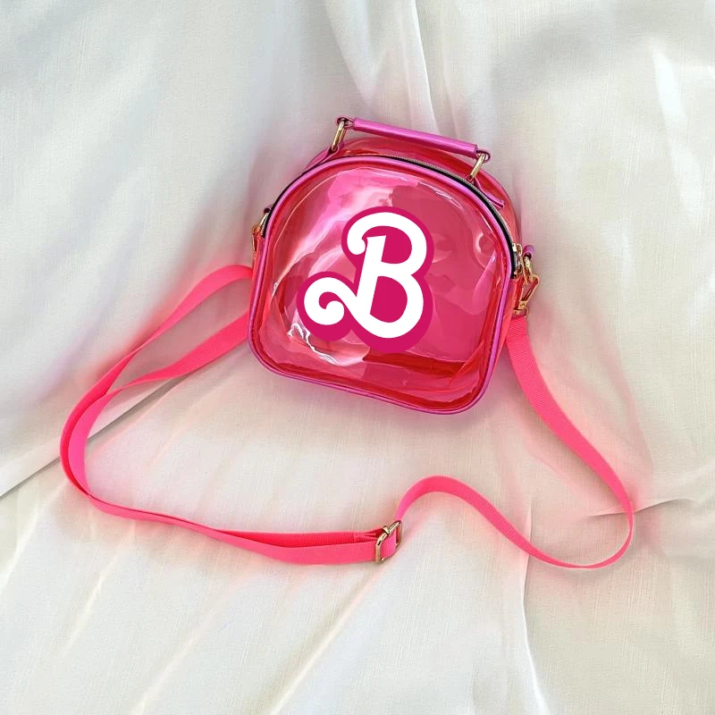 Nuova borsa in Pvc Laser Barbie Versatile per le donne borsa a tracolla a spalla singola trasparente in gelatina borsa giocattolo per bambini