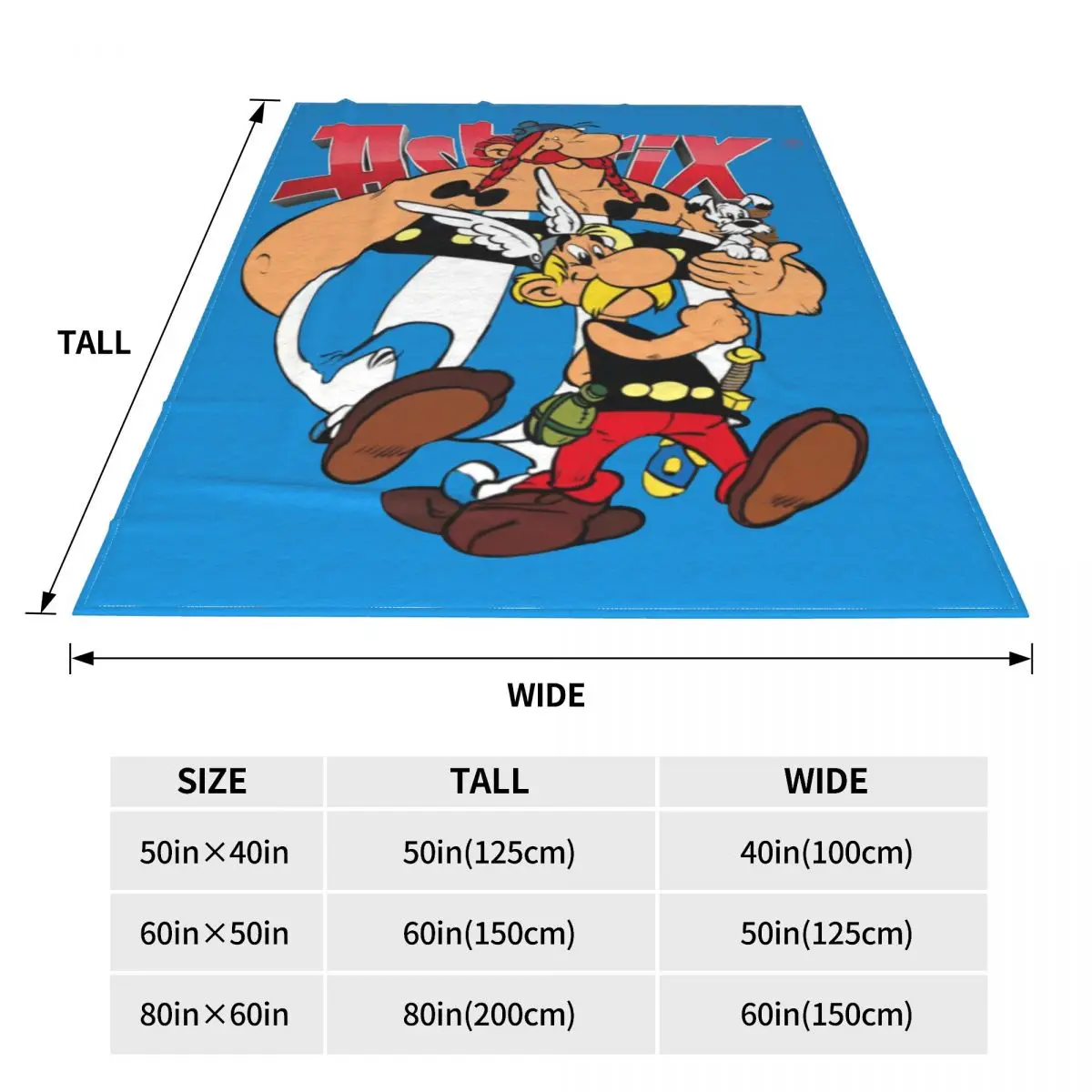 Asterix And Obelix Plush Blankets Custom Throw Blankets for Home 150*125cm Bedspread