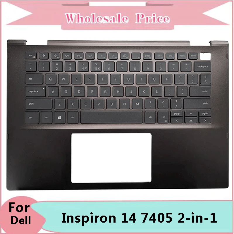 Original New Laptop Case For Dell Notebook Inspiron 14 7405 2-in-1 Palmrest Upper Case C Cover Shell With US Backlit Keyboard