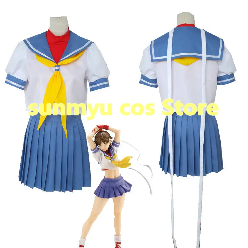 

Sakura Kasugano Cosplay Costume Custom Size School Uniform