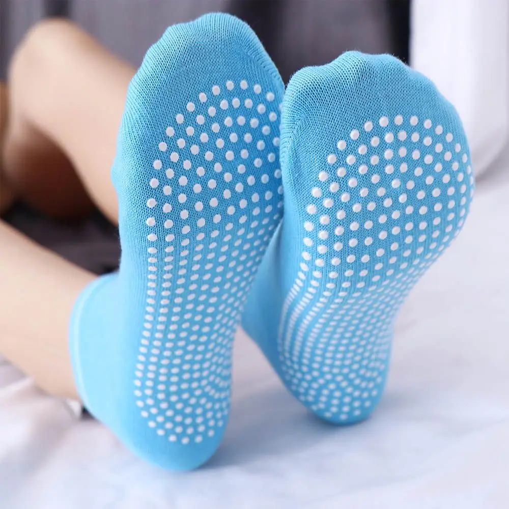 1 Pair Cotton Women Yoga Socks Ladies Anti Slip Silicone Gym Pilates Ballet Socks Fitness Sport Dance Sock Breathable Elasticity