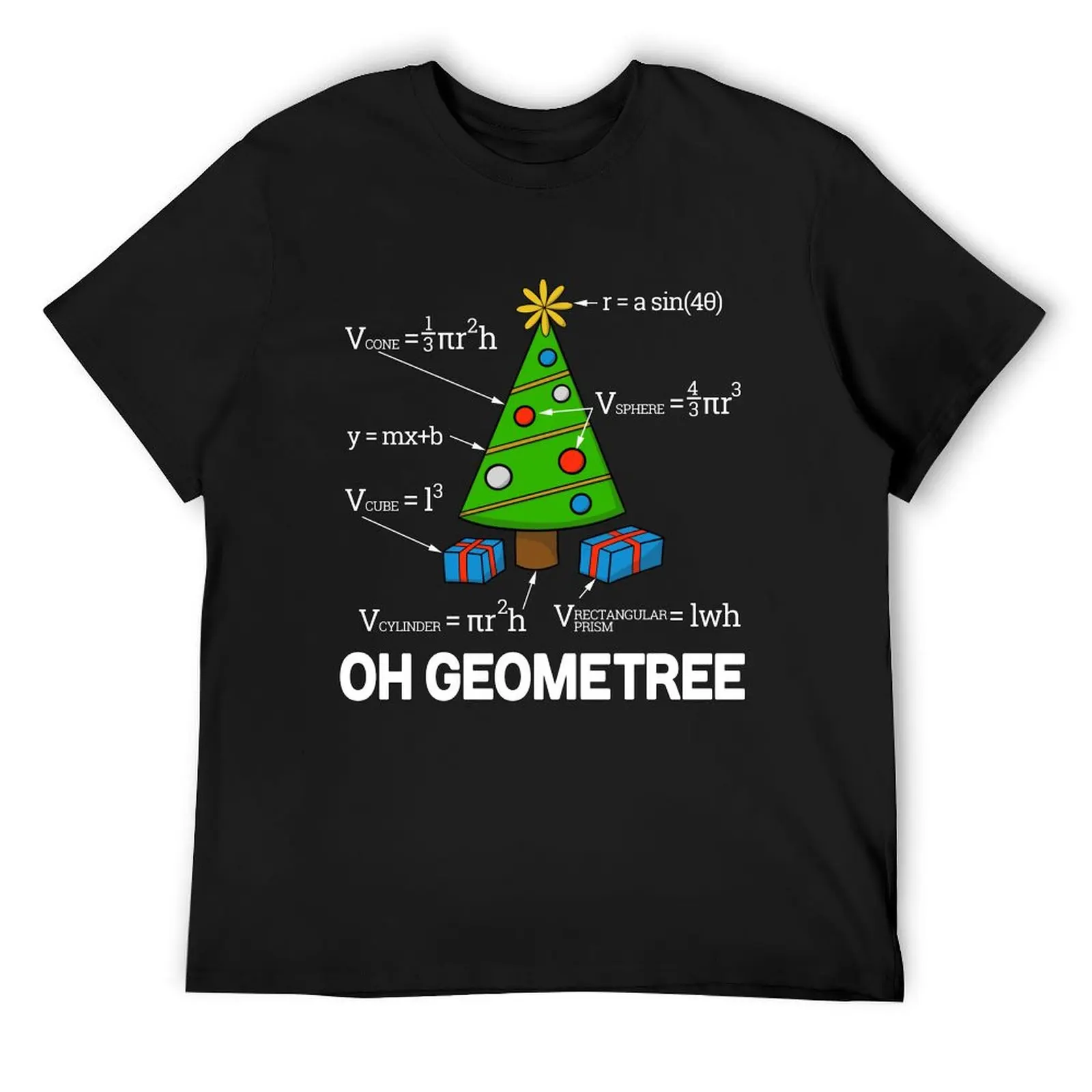 

Math Geometry Christmas Tree Geometree T-Shirt graphic tee shirt plain mens graphic t-shirts hip hop