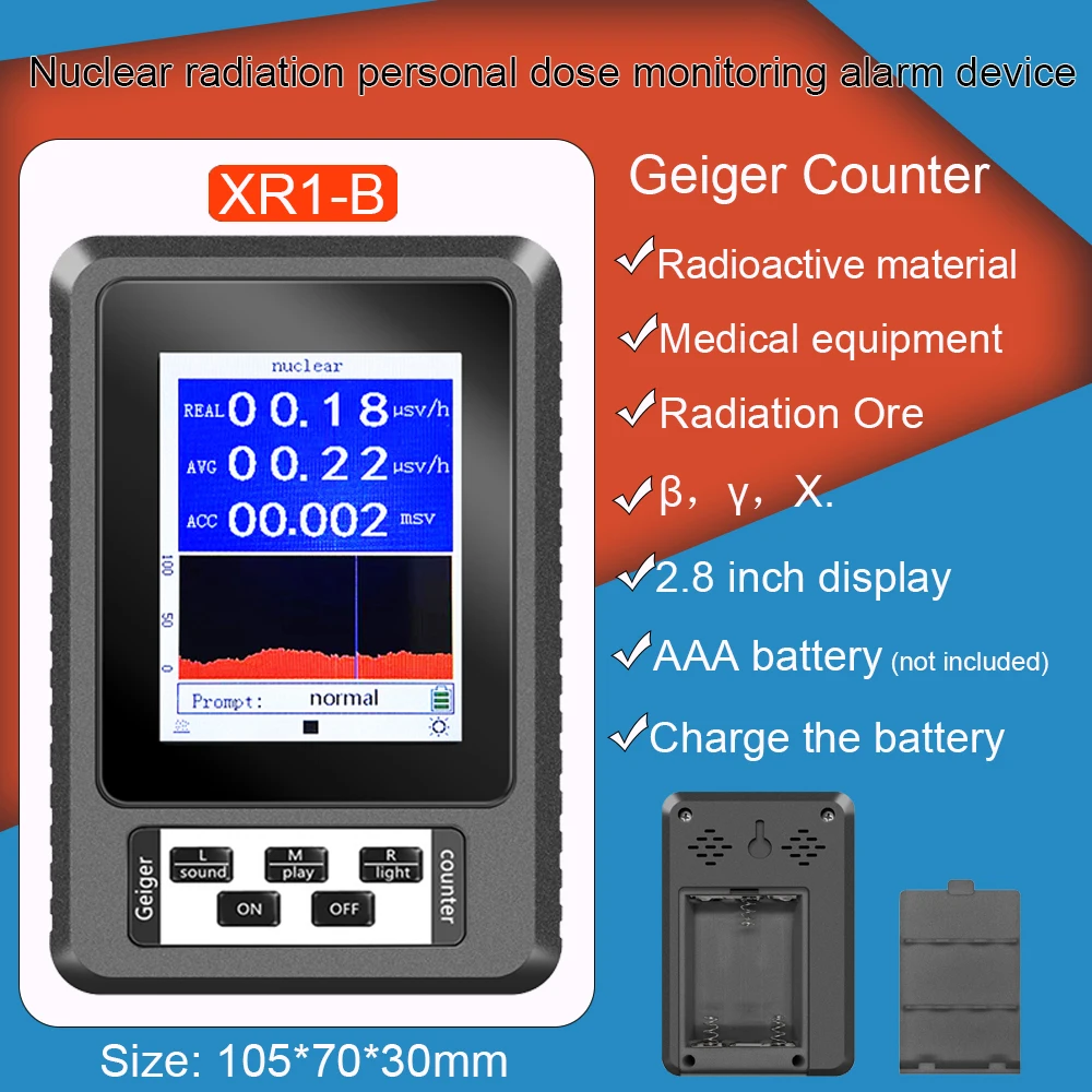 XR1 Nuclear Radiation Detector Environmental X Β γ Ray Test Instrument High Sensitivity Counter Ionizing Radiation Tester QC