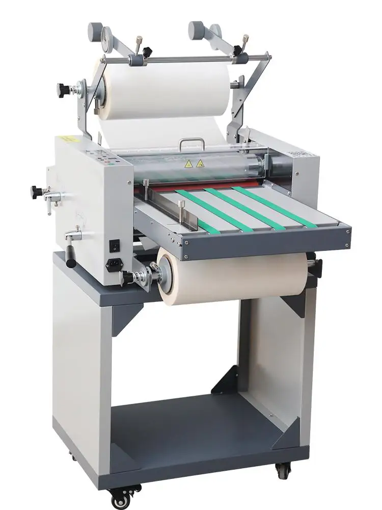 Desktop A3 Size Single/double Side Hot /cold Roll Laminator L389 375mm Sheet-to-Roll Auto Rewind Collection System
