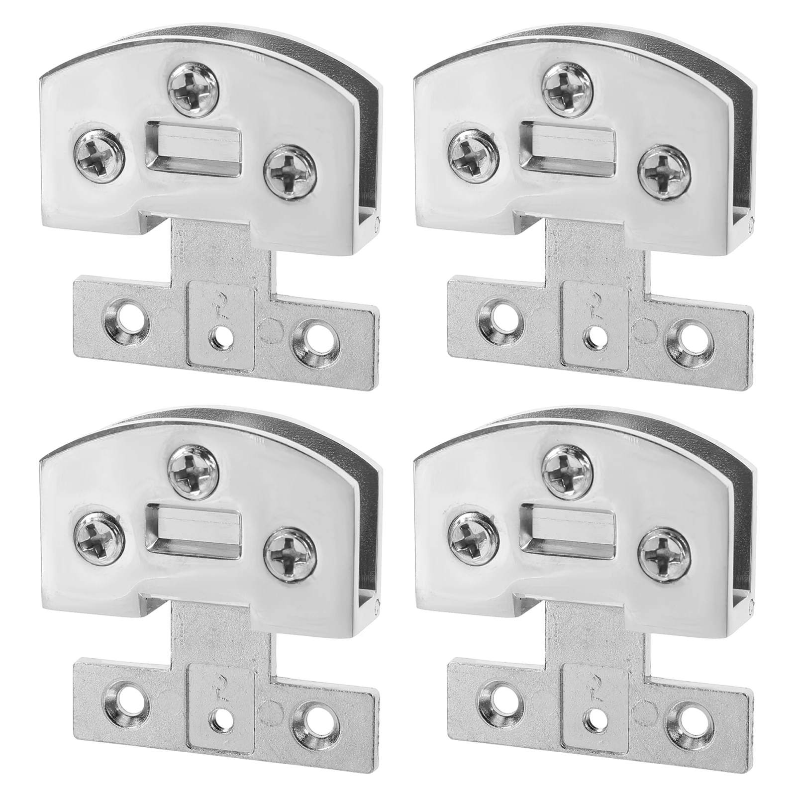 

4pcs Punch-free Glass Hinges Heavy Duty Stainless Steel Cabinet Doors Modern -saving Glass Door Hinge Shower Door