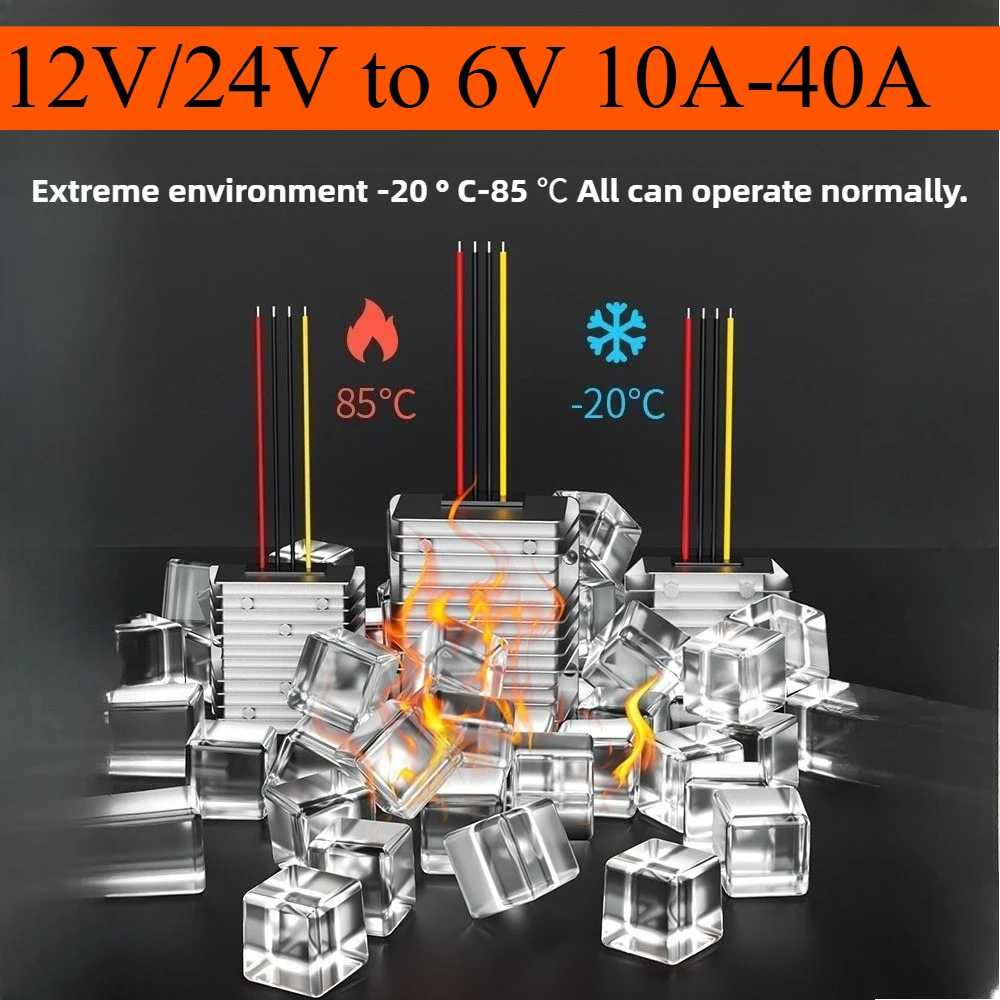 

12 Volt to 6 Volt 12V/24V to 6V 10A-40A Regulator Buck Module Power Supply DC DC Step Down Converter for Car Toys