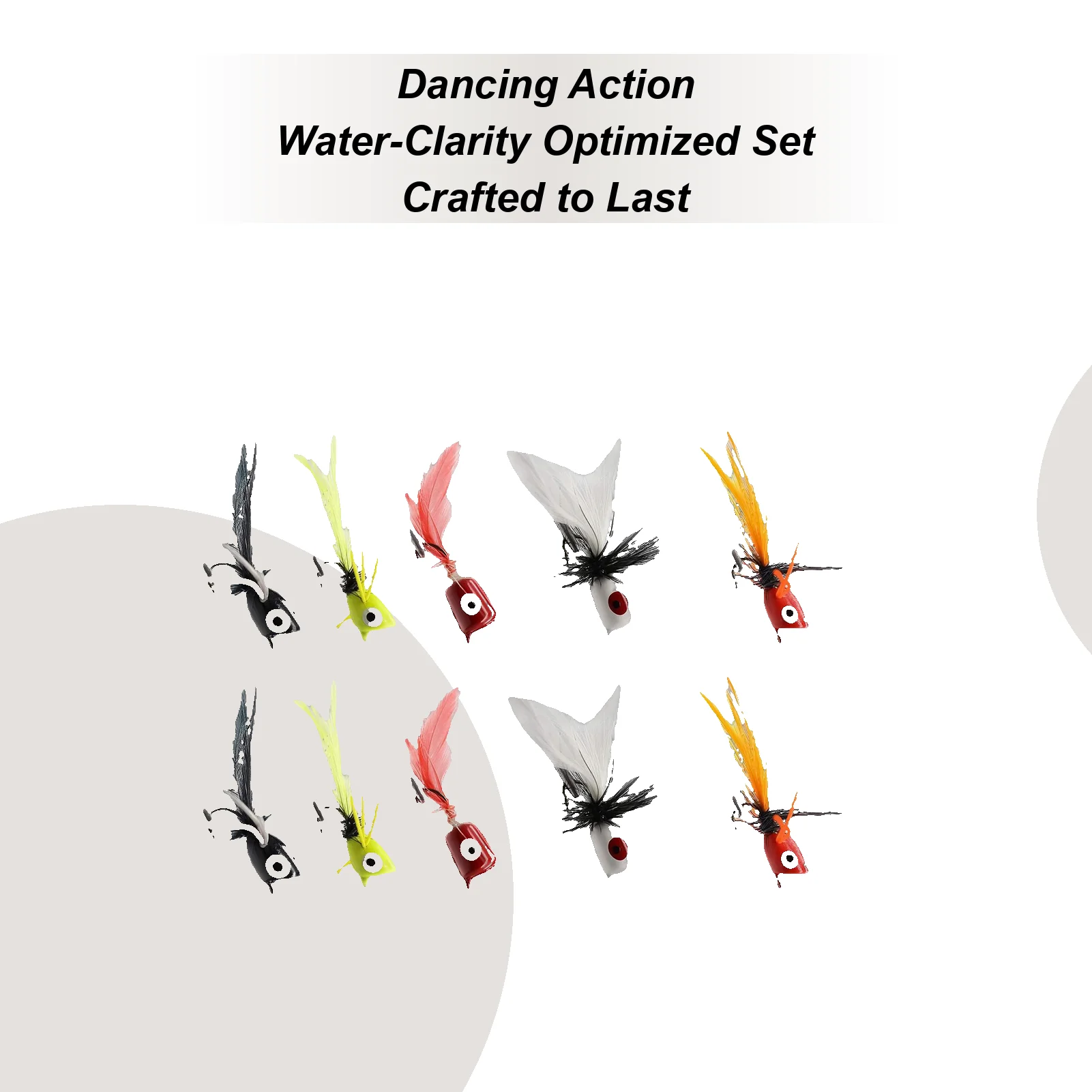 

Bass Poppers For Fly Fishing 10 Pieces Barb Hook Panfish Poppers Baits Realistic Baits Hooks For Outdoor Freshwater Saltwater