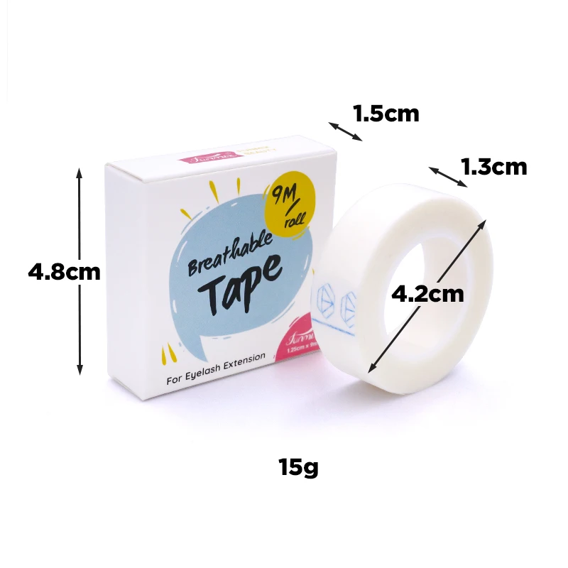 2pcs Funmix Diamond Logo Breathable Non-Woven Eyelash Extension Tape 1.25cm X 9m Lash Isolation Tape for Professional Makeup Use