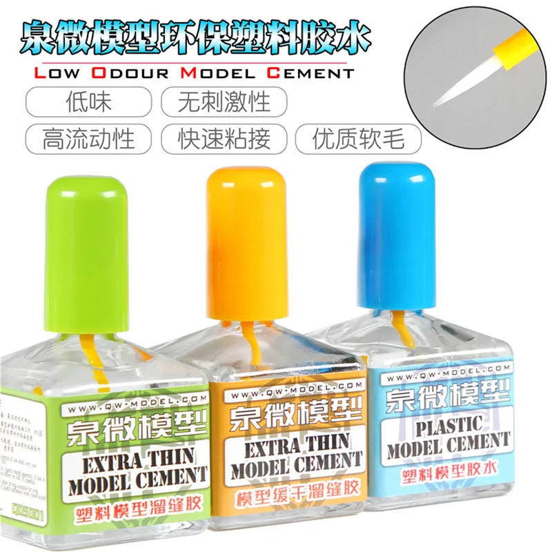 QW-Model Q05001~Q05007 Extra Thin Cement and Decal Softener for Gundam Scale Plastic Model Tools Quick Bonding DIY Hobby