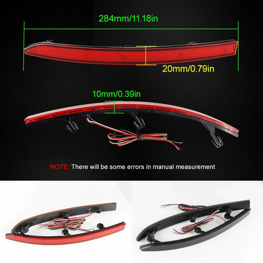 

2PCS For Volkswagen VW Tiguan 5N 2008-2016 LED Rear Bumper Reflector Light Tail Stop Brake Fog Lamp Car accessories