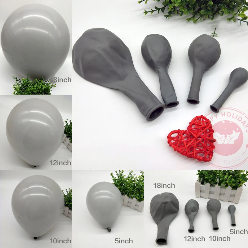 

5-36 Inch Gray Latex Balloons Colorful Mini Helium Baloon Party Globos Baby Shower Wedding Birthday Decorations Kids Toys Decor