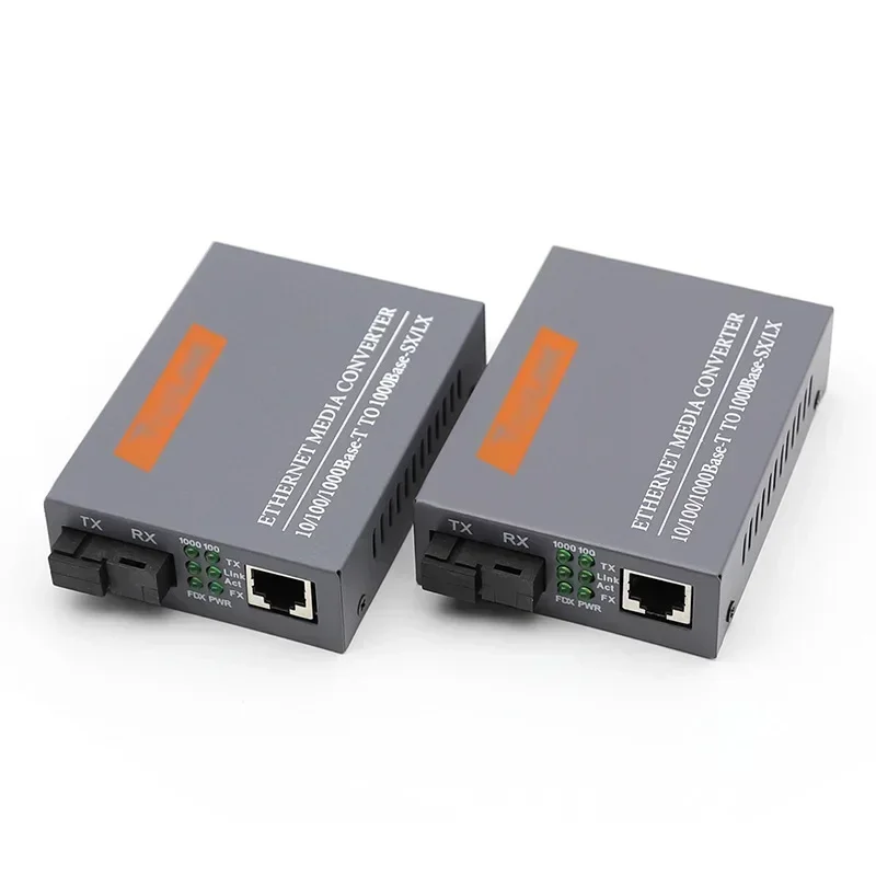 

Gigabit Fiber Optical Media Converter HTB-GS-03 1000Mbps Single Fiber SC Port External Power Supply Optical fiber transmitter