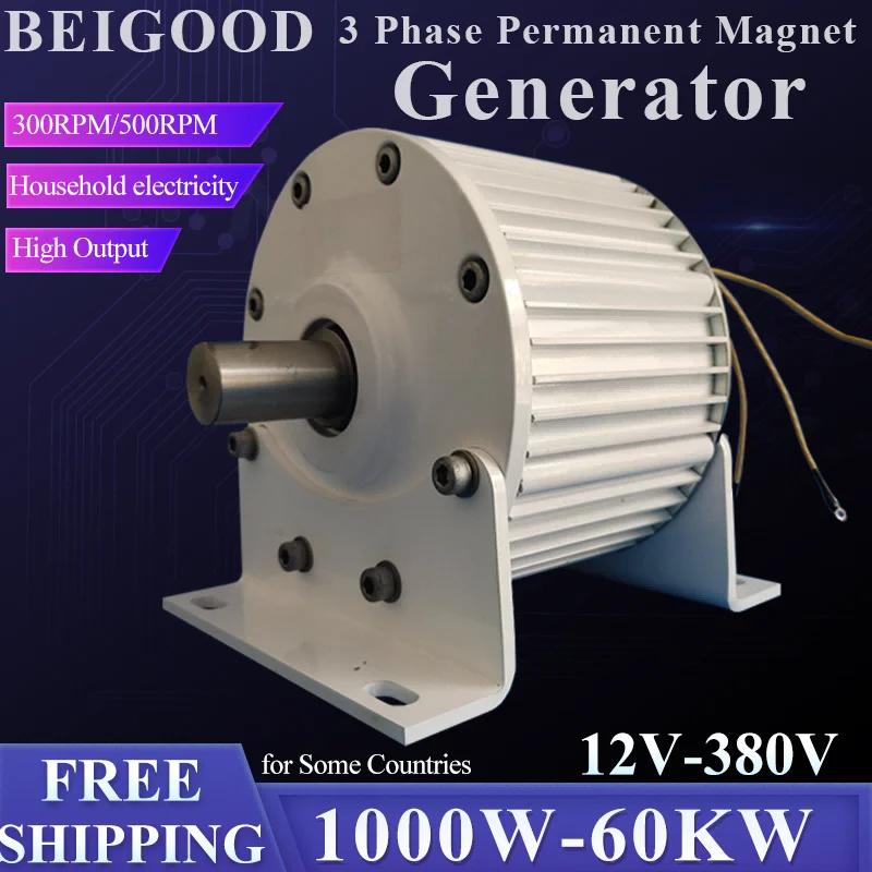 

10kw20kw30kw 3 Phase 220v/380v AC Permanent Magnet Synchronous Generator, IP23 Protection Class, Industrial Grade Power
