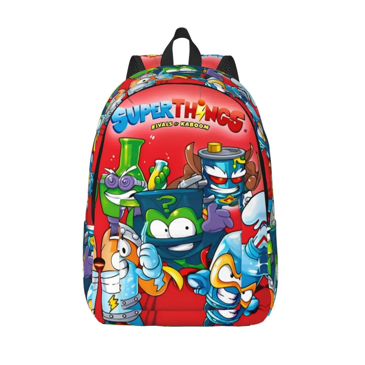 ซุปเปอร์ธิงส์กระเป๋าเป้สะพายหลังการ์ตูนสำหรับผู้ชายผู้หญิงแฟชั่นโรงเรียนมัธยมทำงานกระเป๋าเป้สะพายหลังซุปเปอร์ซิงส์อนุบาลแล็ปท็อปกระเป๋าสะพายกลางแจ้ง
