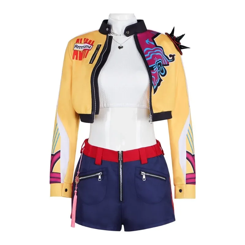 

Костюм на Хэллоуин Chasseurs Rumi Zoey Mira pour enfants et femmes, manteau de démons de dessin animé, короткий, ceinture